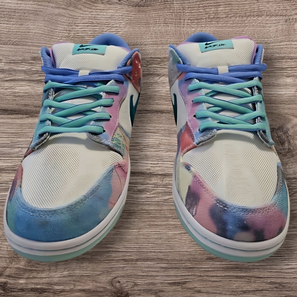 Nike SB Dunk Low x Futura Laboratories Bleached Aqua - Size 13 (No Box) - Picture 3 of 7